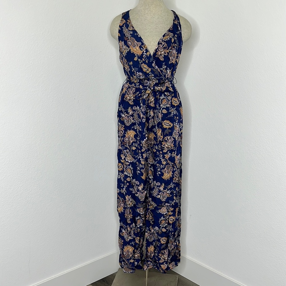 🔹 Attitwa by Anthropologie Floral Wide Leg Jumpsuit